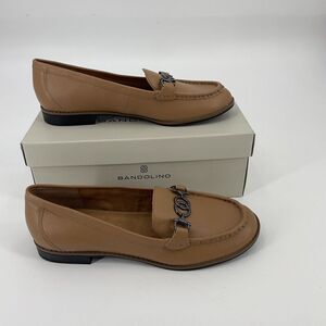 Women's New Bandolino Qadan Brown Vegan Nappa Leather Loafer Flats Shoes 9.5M